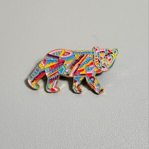 Coogi Bear pin, multi color, 1.5 inches from HeadiesVegas